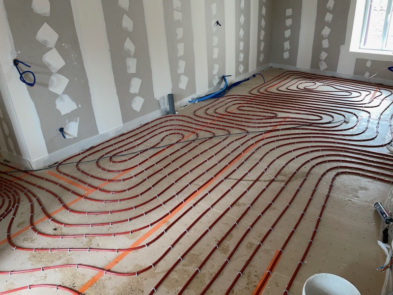 Pose d'un plancher chauffant rafraîchissant à villieu-loyes-mollon